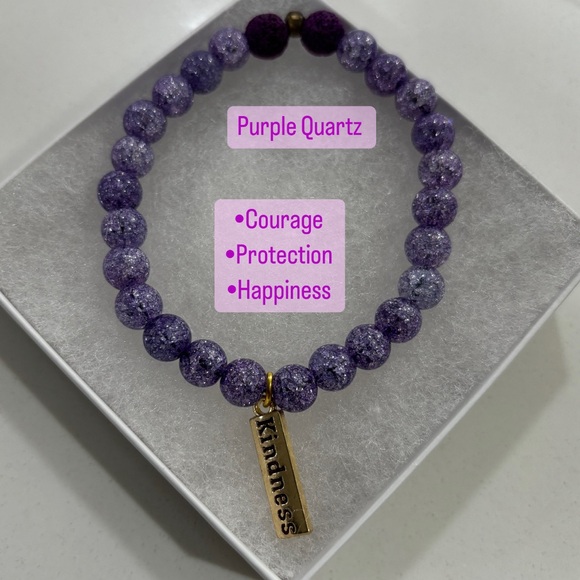 ✨💜 **Unleash Your Inner Strength with Our Purple Quartz Bracelet!** 💜✨ - Picture 1 of 1